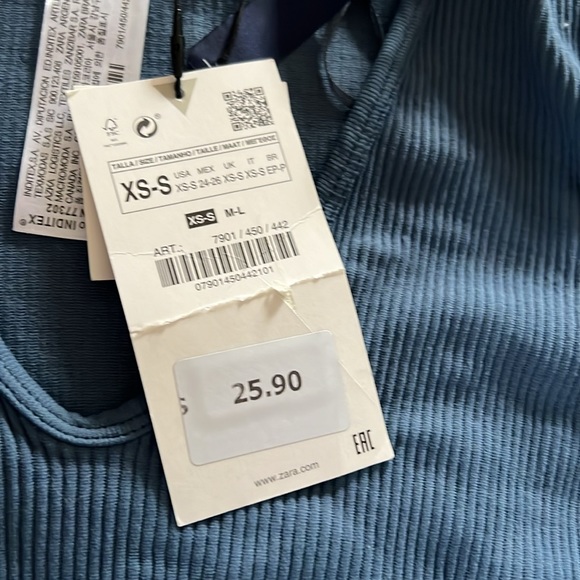 Zara Limitless Contour Collection Ribbed Body Suit NWT XS- S - Picture 3 of 3